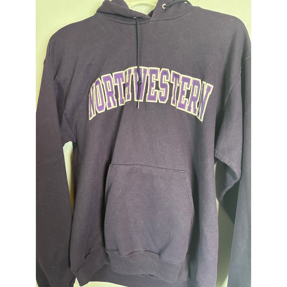 Northwestern University Hoodie Purple Collegiate Logo Sweatshirt Size M